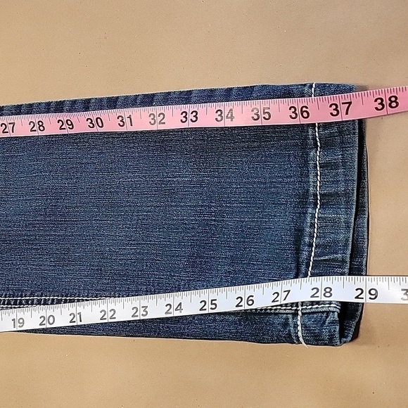 Natural Reflections Size 4 Bling Button Back Pocket Denim Blue Jeans - Picture 6 of 15